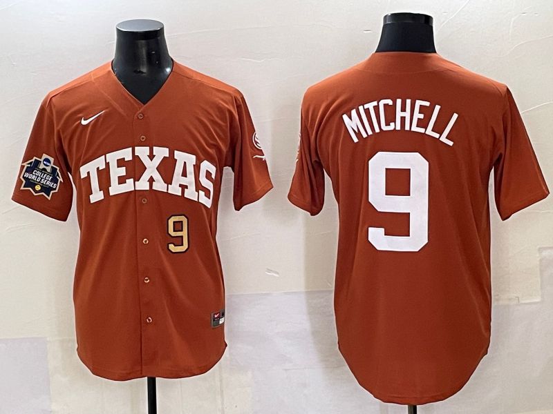 Men 2025 Texas Longhorns #9 Mitchell Brown Joint Name Nike NCAA Jersey style 6->ncaa teams->NCAA Jersey